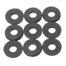 M3 x 6mm x 1mm Nylon Flat Insulating Washers Gaskets Spacers Black 200PCS L6U8