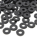 M3 x 6mm x 1mm Nylon Flat Insulating Washers Gaskets Spacers Black 200PCS L6U8