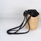 Bucket Cylindrical Straw Bags Bow Wheat-straw Woven Women Crossbody Bags Sh Z7L5