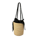 Bucket Cylindrical Straw Bags Bow Wheat-straw Woven Women Crossbody Bags Sh Z7L5