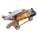 Rhinestone Enamel Oriole Bird Brooches Men Women's Alloy Bird Branch Brooch