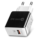 OLAF EU Plug QC3.0 Fast Charge USB Charger Wall USB Power Adapter for Samsung Xiaomi Huawei