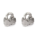 M4 5/32 Inch 304 Stainless Steel U-Shape Bolt Saddle Clamps Cable Wire Rope A1I3