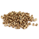 M3 x 3mm Female Thread Brass Knurled Threaded Insert Embedment Nuts 100PCS O7Y6