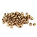 M3 x 3mm Female Thread Brass Knurled Threaded Insert Embedment Nuts 100PCS V4S9