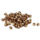 M3 x 3mm Female Thread Brass Knurled Threaded Insert Embedment Nuts 100PCS Y2G6