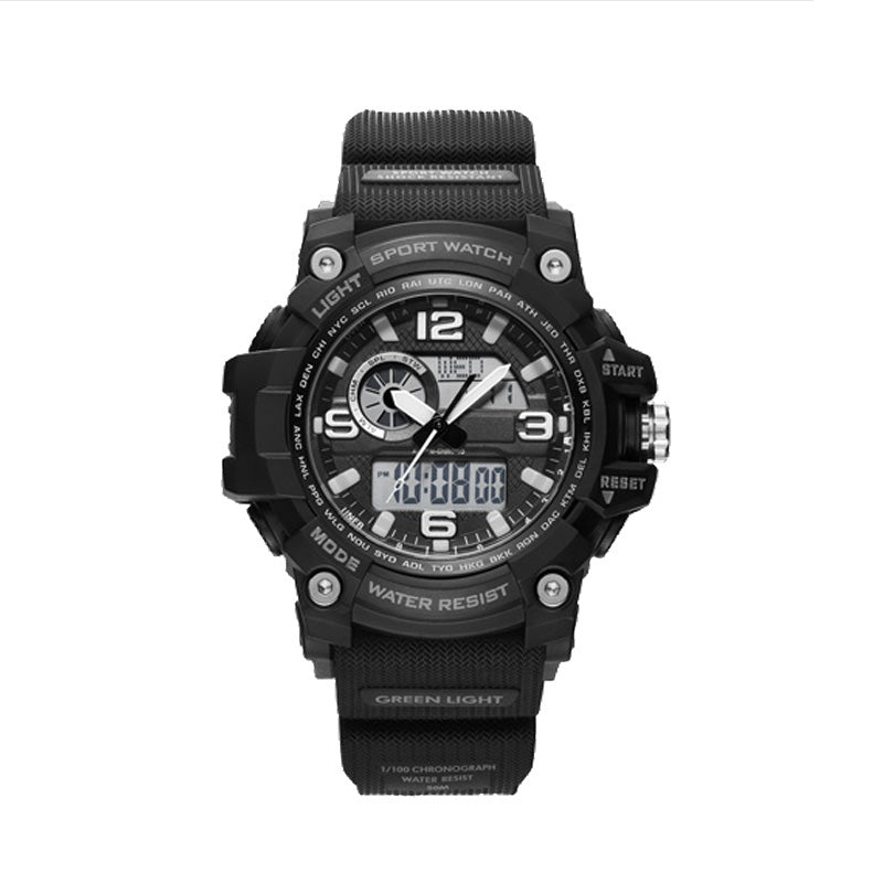 TwentySeventeen QingPai Luminous Display Calendar Alarm Clock Countdown 5ATM Waterproof Dual Display Digital Watch from Xiaomi Youpin