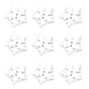 100pcs Christmas White Wooden Snowflakes Buttons for Scrapbooking Craft I4T3