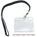 Plastic Horizontal Name Tag Badge ID Card Holders, 50-Piece, Clear X3N7