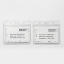 Plastic Horizontal Name Tag Badge ID Card Holders, 50-Piece, Clear X3N7