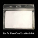 Plastic Horizontal Name Tag Badge ID Card Holders, 50-Piece, Clear X3N7