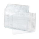 Plastic Horizontal Name Tag Badge ID Card Holders, 50-Piece, Clear X3N7