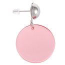 Fashion Simple Style Alloy+Plastic Round Short Dangle Earring For Women Jew V4F6