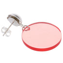 Fashion Simple Style Alloy+Plastic Round Short Dangle Earring For Women Jew V4F6