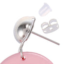 Fashion Simple Style Alloy+Plastic Round Short Dangle Earring For Women Jew V4F6