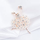 Ballet Angel Girl Cubic Rhinestone Decoration Brooch Pin for Sweater Coat