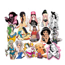 48pcs Beauty Graffiti Stickers European and American Style Car Stickers Trolley Luggage Cool Sticker