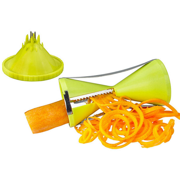 Vegetable Spiral Slicer Peeler Redesigned Handle With 4 Blade Veggie Julienne Slicer Cutter