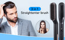 3 in 1 Men & Women Beard Straightening Comb Electric Ceramic Ionic Fast Heating Brush Portable Travel Hair Styling Comb