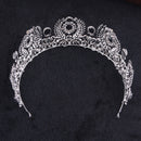 Wedding Crown Queen Headband Rhinestone Big Flower Bridal Tiara Bride Brida T1V7