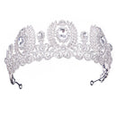 Wedding Crown Queen Headband Rhinestone Big Flower Bridal Tiara Bride Brida T1V7