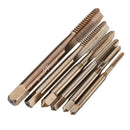 Drillpro M3-M10 HSS Co M35 Machine Straight Flutes Taps Metric Screw Tap Right Hand Thread Plug Tap Drill
