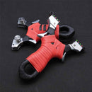 Cross Fiber Optic Aiming Sling-shot Zinc Alloy Sling Tactical Rubber Band Sling Camping Shooting Tools