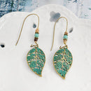 Fashion Women Hollow Leaves Dangle Hook Beads Earring Bohemia Charm Jewelry F8G5