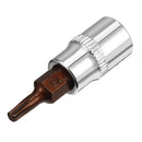 2Pcs 1/4-Inch Drive T15 Torx Bit Socket, S2 Steel W4P8