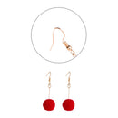 Fashion Round Imitation Mink Fur Ball Drop Earrings Punk Style Jewelry CharmZ2N4