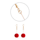 Fashion Round Imitation Mink Fur Ball Drop Earrings Punk Style Jewelry CharmZ2N4