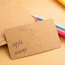 100pcs Blank Kraft paper Business Cards Word Card Message Card DIY Gift Car L6Y3