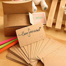 100pcs Blank Kraft paper Business Cards Word Card Message Card DIY Gift Car L6Y3