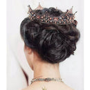 Retro Palace Baroque Queen Crown Glass Round Crown Hairband Full Circle Cro N5B3