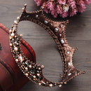 Retro Palace Baroque Queen Crown Glass Round Crown Hairband Full Circle Cro N5B3