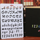 Lettering Stencils, Letter and Number Stencil, Painting Paper Craft Alphabe I4N4