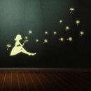 Dandelion Girl Stars Fluorescent Luminous Paste Stickers Night Light Living Room Decor Wall Sticker