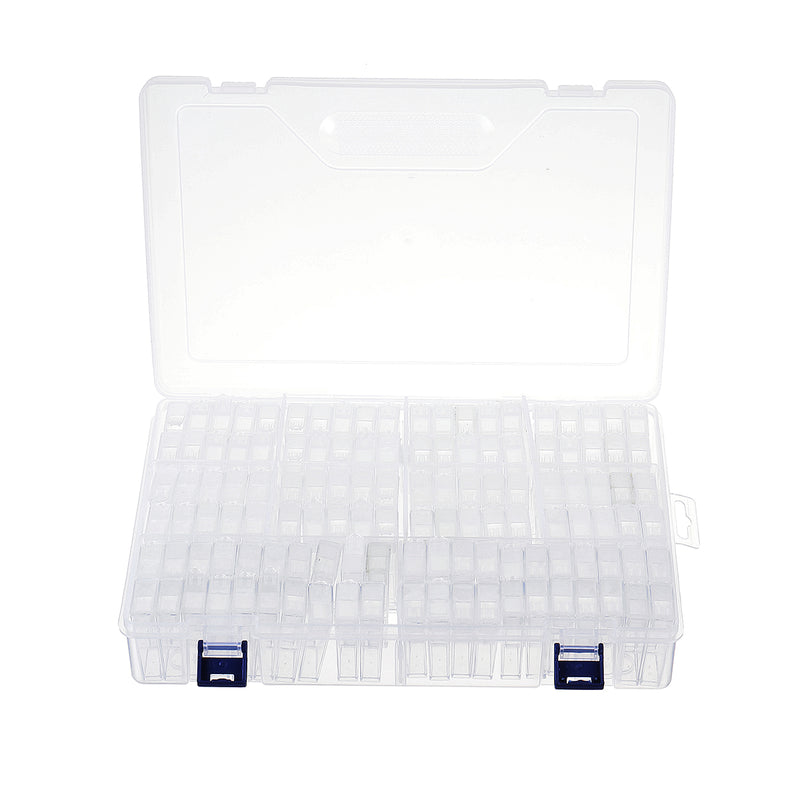 84/100Pcs Diamond Painting Box Diamond Jewelry Cross Stitch Grids Container Box