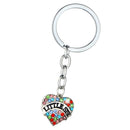 Women Girl Gift BIG SIS MIDDLE SIS LITTLE SIS Love Heart Pendant Key Chain  E3X5