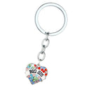 Women Girl Gift BIG SIS MIDDLE SIS LITTLE SIS Love Heart Pendant Key Chain  E3X5