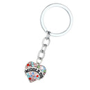 Women Girl Gift BIG SIS MIDDLE SIS LITTLE SIS Love Heart Pendant Key Chain  E3X5