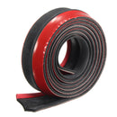 98x2inch  Black Red Car Front Bumper Protector Rubber Auto Lip Body Spoiler Decoration