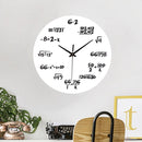 Emoyo ECY022 Creative Science Mathematics Word Formula Wall Clock For Home Office Decorations