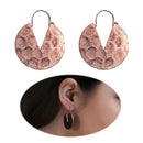Simple Geometric Drop Earrings Retro Round Dangles Hoops Women Unique Boho  V7Y2
