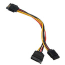 5 pcs 15 Pin SATA Male to 2 SATA Splitter Female Power Cable X3Q9
