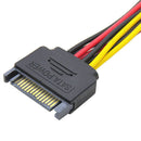5 pcs 15 Pin SATA Male to 2 SATA Splitter Female Power Cable X3Q9