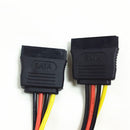 5 pcs 15 Pin SATA Male to 2 SATA Splitter Female Power Cable X3Q9