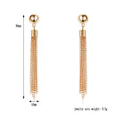 Simple Fashion Long Chain Tassel Drop Earrings Party Super Long Dangle Earr G8A9