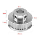 Aluminum GT2 36 Teeth 8mm Bore Timing Belt Pulley Flange Synchronous Wheel fG3O8