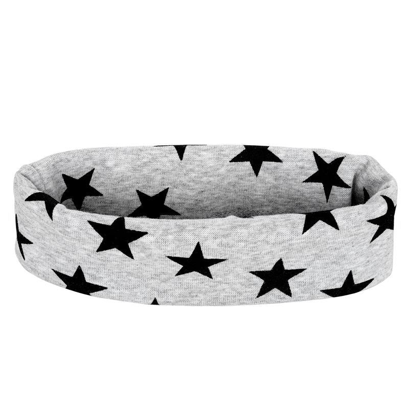 Kids Boys Girls 3Pcs Set Stars Prints O-Ring Scarf Neckerchief+Cute Beanies A4K9
